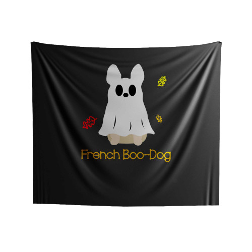 Frenchie Halloween Boo Dog Indoor Wall Tapestries Frenchie Halloween Boo Dog Indoor Wall Tapestries