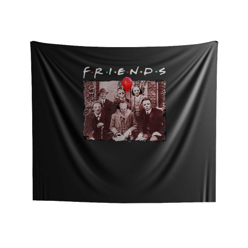 Friends Halloween Horror Team Scary Movies Indoor Wall Tapestries