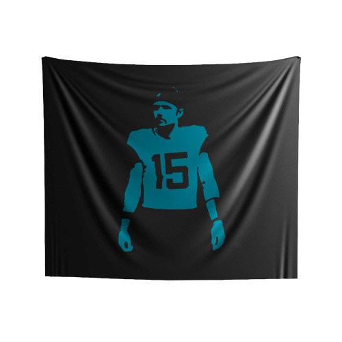 Gardner Minshew Ii Silhouette Jacksonville Football Team Indoor Wall Tapestries
