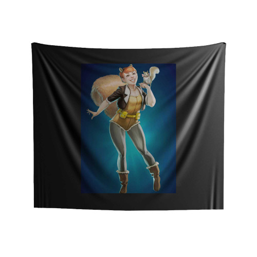 Garota Esquilo Superhero Indoor Wall Tapestries