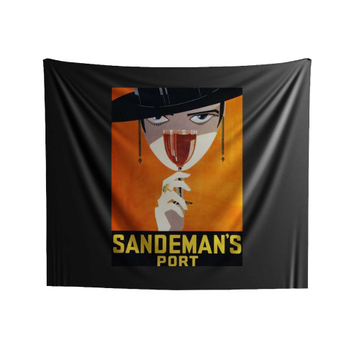 Girl Sandeman Port Wine Drink Portuguese Woman Black Hat Vintage Indoor Wall Tapestries