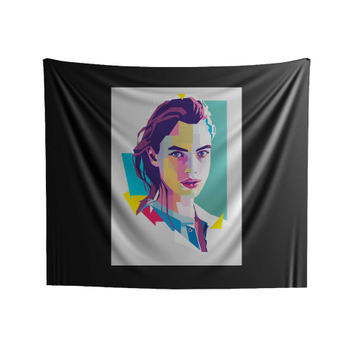 Girl Wpap Art Indoor Wall Tapestries