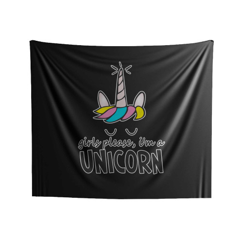 Girls Please I'm A Unicorn Shirt Indoor Wall Tapestries