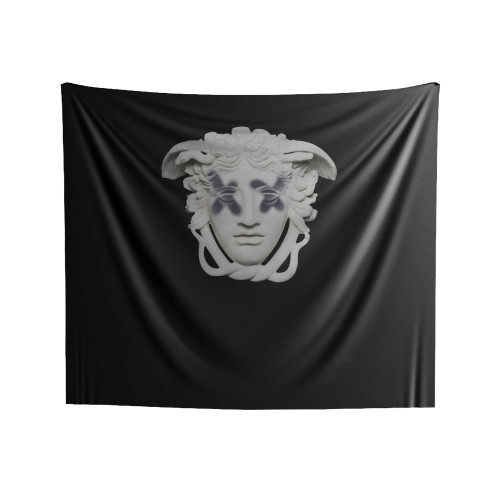 Glitched Medusa You May Look Into My Eyes Indoor Wall Tapestries Glitched Medusa You May Look Into My Eyes Indoor Wall Tapestries