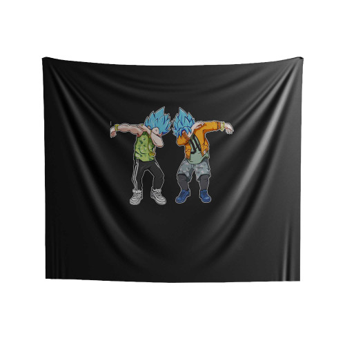 Goku And Vegeta Dab Funny Indoor Wall Tapestries