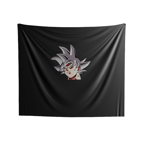 Goku Ultra Instinct Head Indoor Wall Tapestries