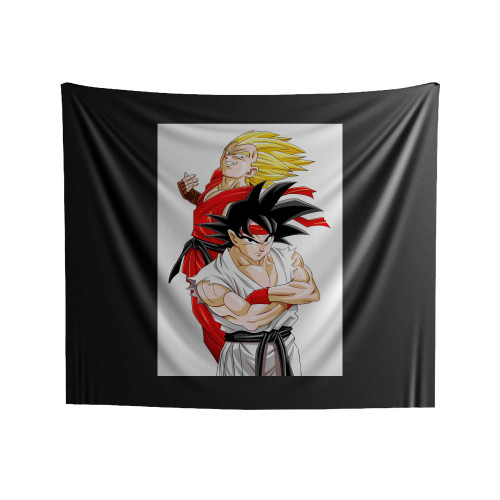 Goku Vegeta Street Fighter Indoor Wall Tapestries