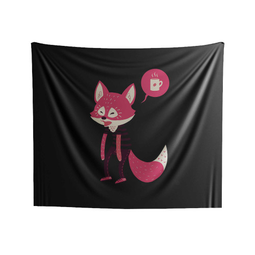 Good Morning Fox Indoor Wall Tapestries