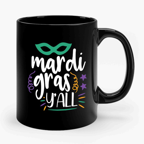 Mardi Gras Y'all Ceramic Mug