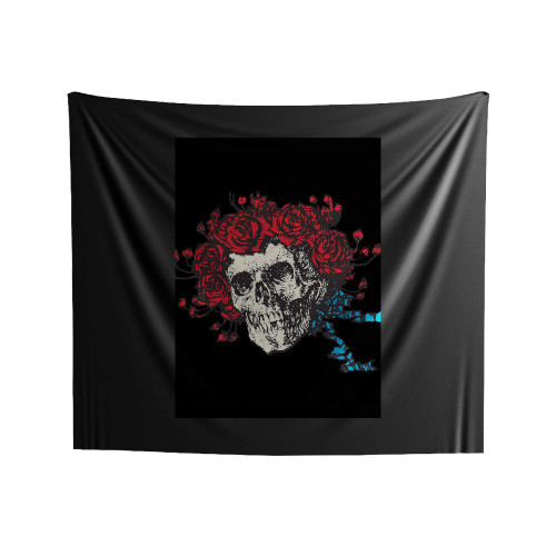 Grateful Dead Flower Skull Indoor Wall Tapestries