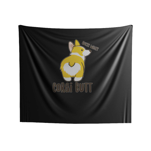 Guess What Corgi Butt Corgi Indoor Wall Tapestries