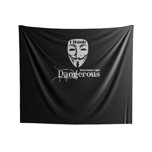 Guy Fawkes V For Vendetta Rene Descartes Indoor Wall Tapestries