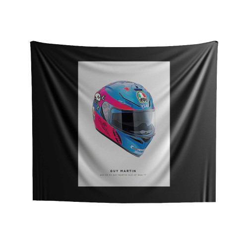 Guy Martin Helmet Indoor Wall Tapestries