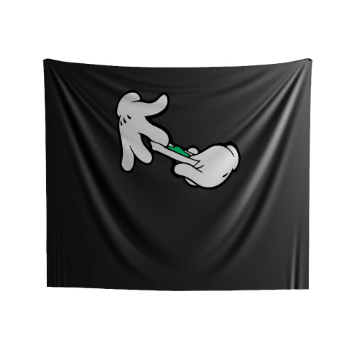 Hands Rolling Joint 420 Weed Pot Indoor Wall Tapestries