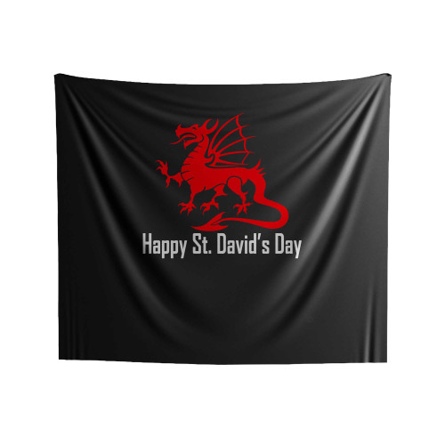 Happy St David's Day Indoor Wall Tapestries