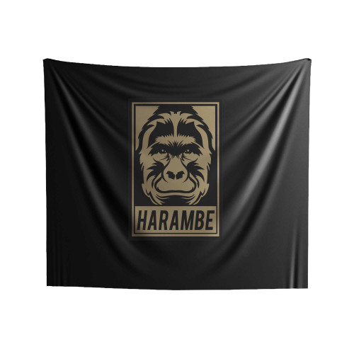 Harambe Rip Remember Gorilla Cincinnati Zoo Justice I'm With Harambe Indoor Wall Tapestries