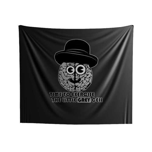 Hercule Poirot Exercise The Little Grey Cells Indoor Wall Tapestries