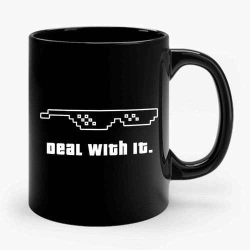 Deal With It Sunglasses Thug Ceramic Mug