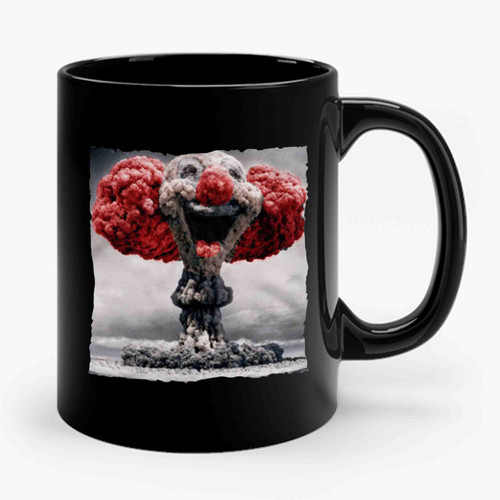 Mushroom Cloud Clown Bomb Funny Psychedelic Psycho Ceramic Mug