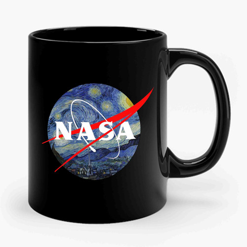 Nasa Logo Starry Night Parody Ceramic Mug