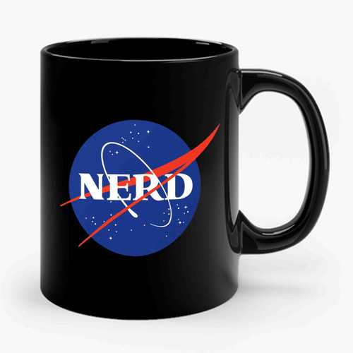 Nasa Space Nerd Parody Logo Ceramic Mug