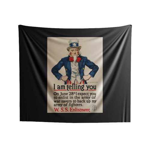 I Am Telling You James Montgomery Flagg Indoor Wall Tapestries