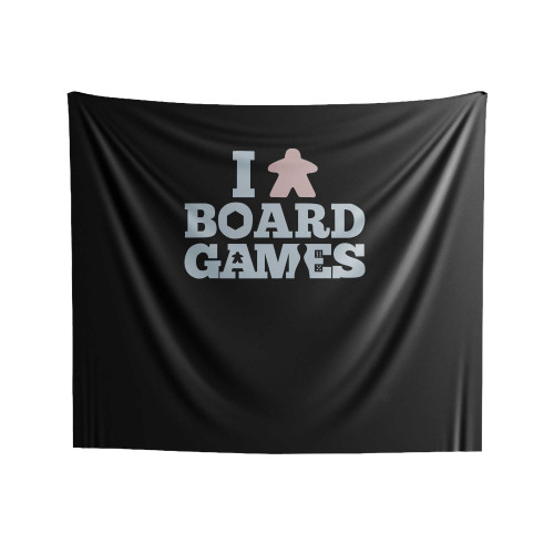 I Meeple Board Games Poster I Love Board Games Indoor Wall Tapestries