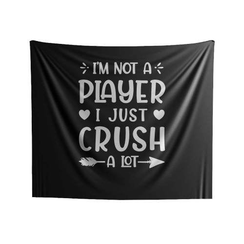 I'm Not A Player I Just Crush A Lot Indoor Wall Tapestries