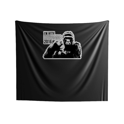 I'm With Harambe 2016 Presidential Election Indoor Wall Tapestries
