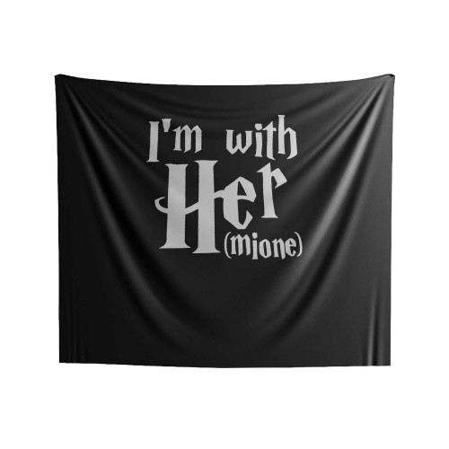 I'm With Her I'm With Hermoine Granger Harry Potter Witch Wizard Hillary Indoor Wall Tapestries