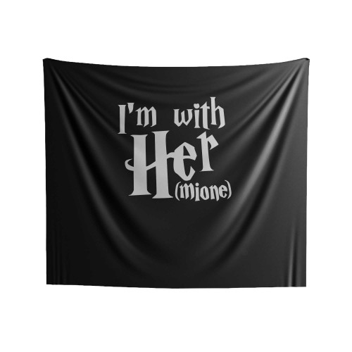 I'm With Her Mione I'm With Hermoine Granger Harry Potter Hogwarts Witch Wizard Hillary Indoor Wall Tapestries