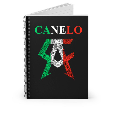 Canelo Alvares Mexico Flag Logo Spiral Notebook