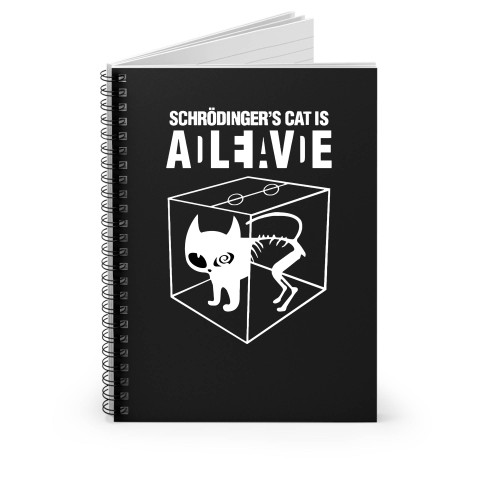 Cat Dead Alive Schrodinger's Sheldon Geek Nerd Penny Big Bang Spiral Notebook