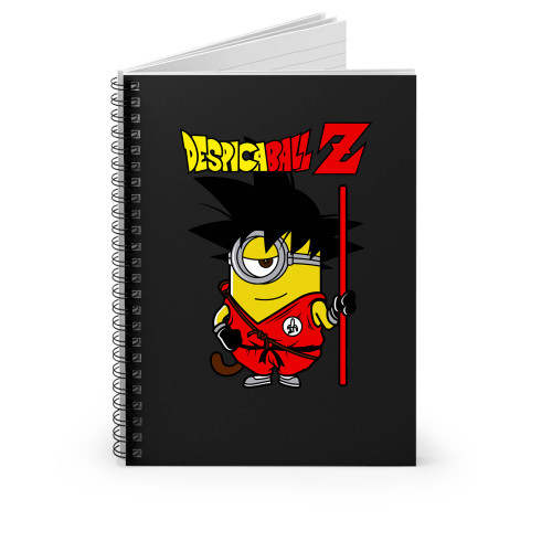 Despicaball Z Saiyan Goku Minions Funny Spiral Notebook