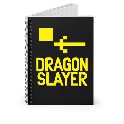Dragon Slayer Atari Adventure Inspired Videogame Nintendo 8 Bit Retro Pixel Art Atari 2600 Atari Vcs Spiral Notebook