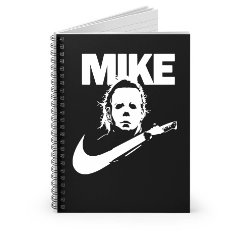 Halloween Mike Myers Nike Mashup Horror Movie Funny Spiral Notebook