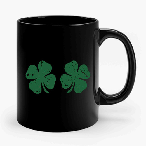 Shamrocks St. Patrick's Day Four Leaf Clover Ceramic Mug