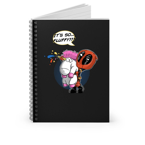Its So Fluffy Deadpool Unicorn Parody Spiral Notebook