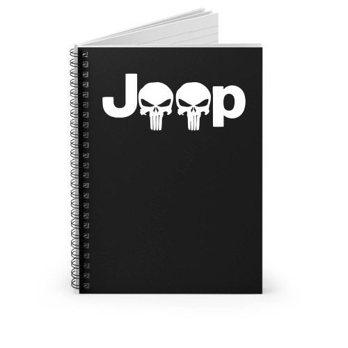 Jeep With Skull Logo Spiral Notebook