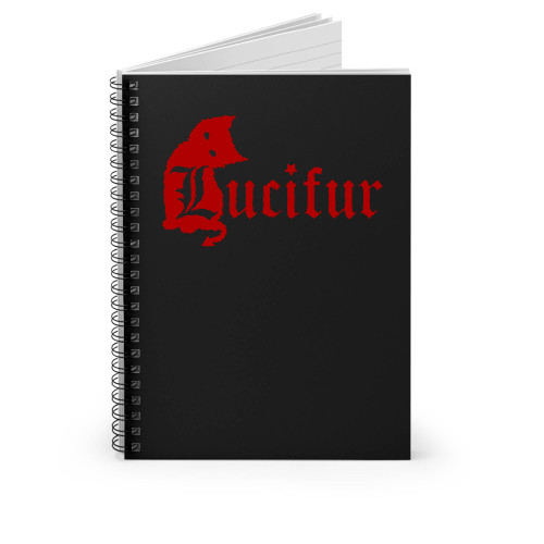 Lucifur Evil Cat Logo Spiral Notebook