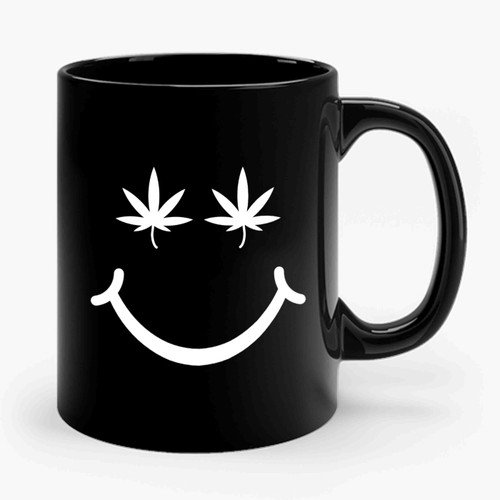 Smile Cannabis Weed Marijuana Ceramic Mug
