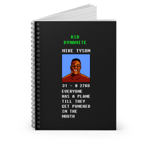 Mike Tyson's Punch Out Inspirational Quote Spiral Notebook