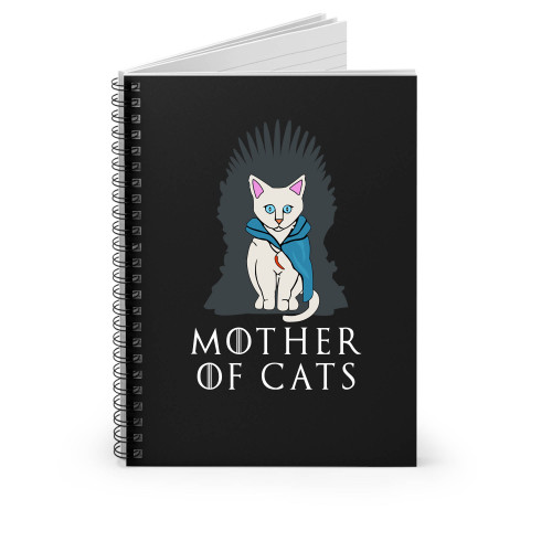 Mother Of Cats Game Of Thrones Funny Tv Spiral Notebook