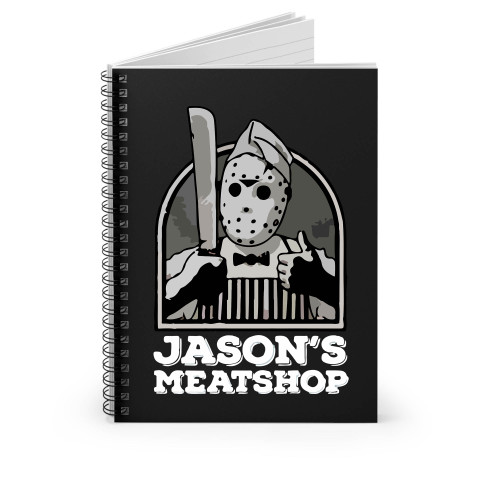 New Jason Voorhees Cult Meatshop Comedy Horror 80S Spiral Notebook