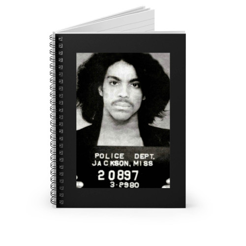 Prince Mugshot Spiral Notebook