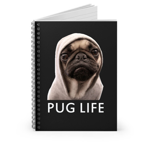 Pug Life Swag Funny Hugs Thug Dog Lovers Spiral Notebook
