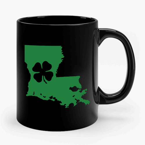 St. Patrick's Day Louisiana Shamrock Ceramic Mug