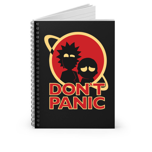 Rick And Morty Don't Panic Spiral Notebook