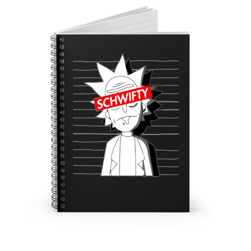 Rick And Morty Schwifty Obey Poster Spiral Notebook