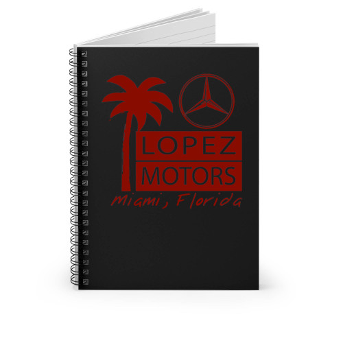 Scarface Frank Lopez Motors Mercedes Benz Spiral Notebook